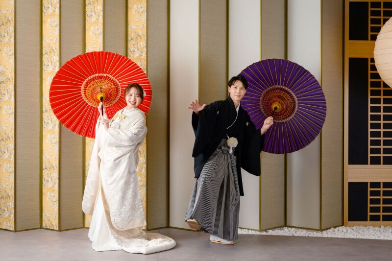 番傘を使ってこんなショットも！？