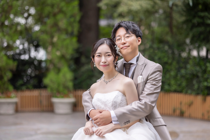 バックハグで♥