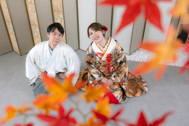 紅葉の隙間から・・・