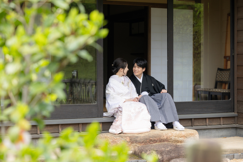 仲良しの縁側ショット♪