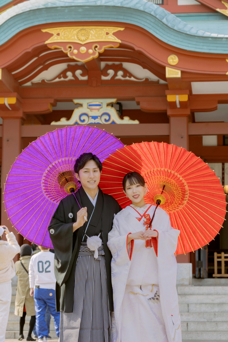 傘を使用して♡