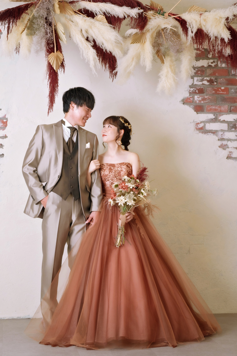 新婦様の上目遣いに思わず笑顔に♪