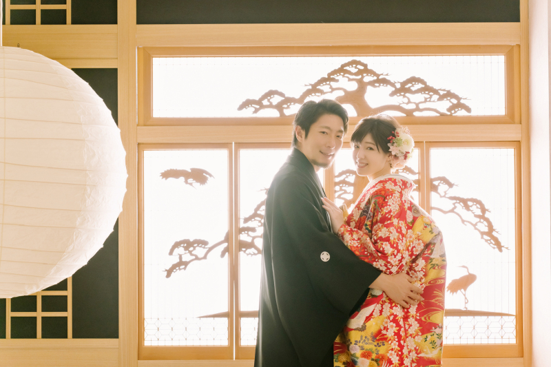 和装でガラッと雰囲気を変えて…