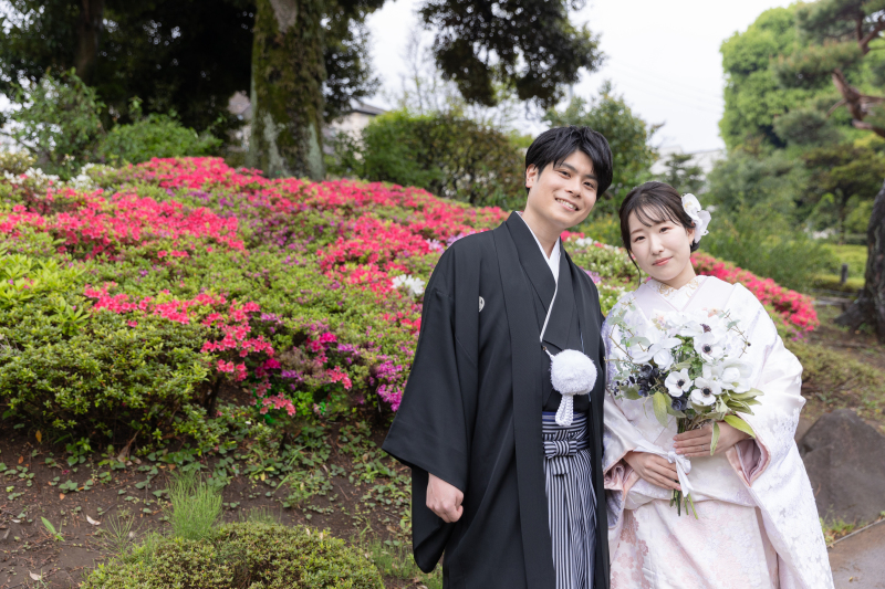 ツツジバックに季節感じるお写真!!!