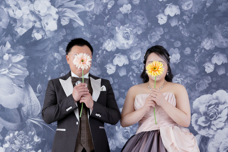 ガーベラと一緒に