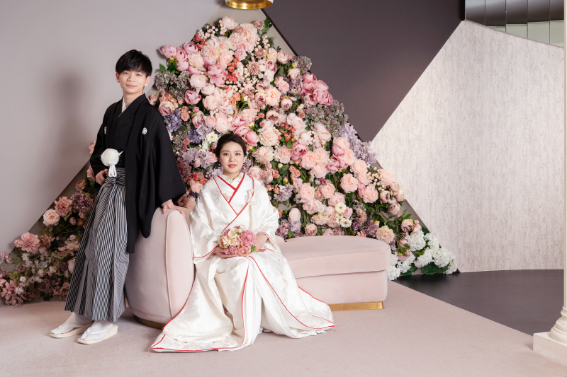 和装とお花の相性◎
