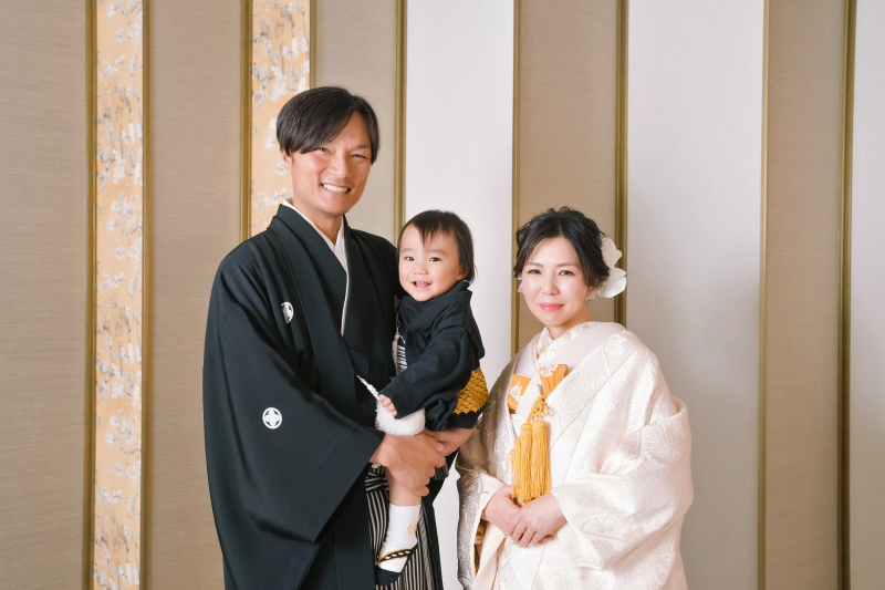 小さなお子様と一緒に撮影