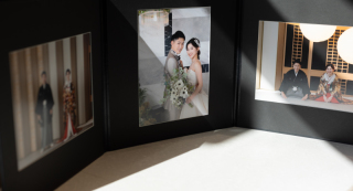 三面レザー台紙