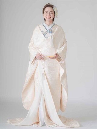 新婦 色掛下 金七宝 ｷﾝｼｯﾎﾟｳ 白(正絹) 