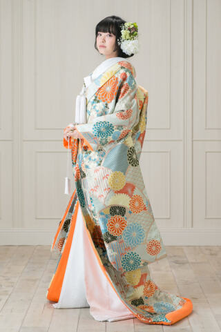 菊花青海紋(水色)