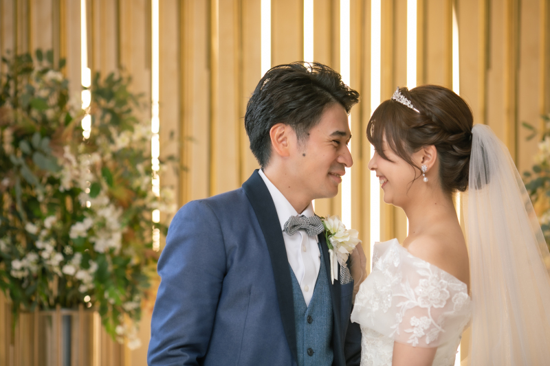 ウエディングドレスで