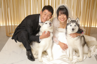 洋装１点　ペットフォトウエディング