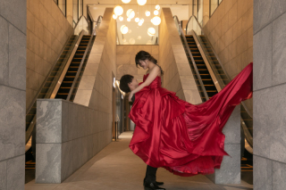 カラードレス前撮り（チャペル＋ザコートヤード表町エントランス）