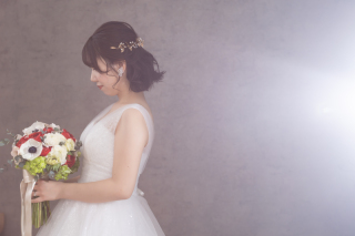 洋装２点　チャペル＆スタジオ　マタニティフォトウエディング