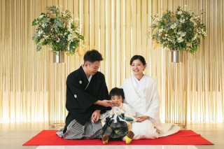 【和装１点】ファミリーフォト。チャペル＋スタジオ