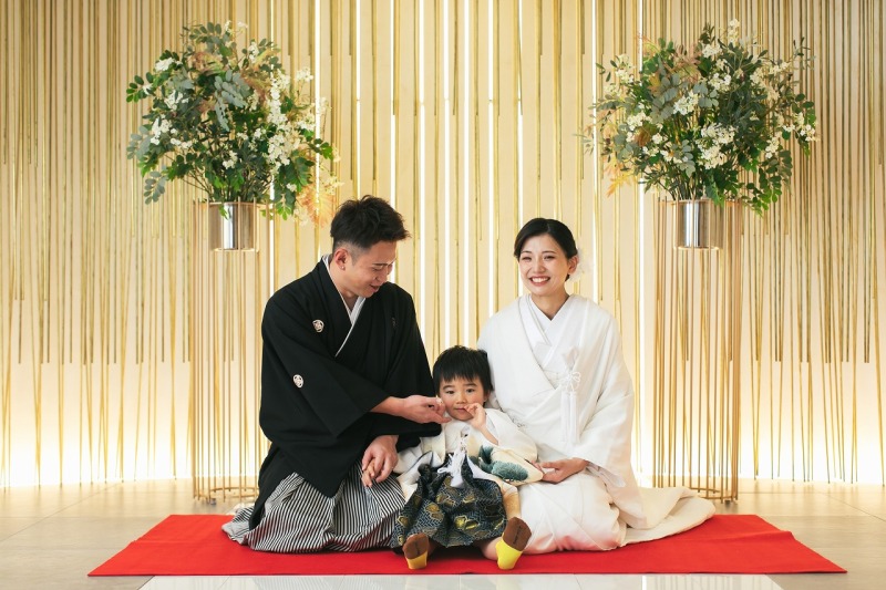 【和装１点】ファミリーフォト。チャペル＋スタジオ