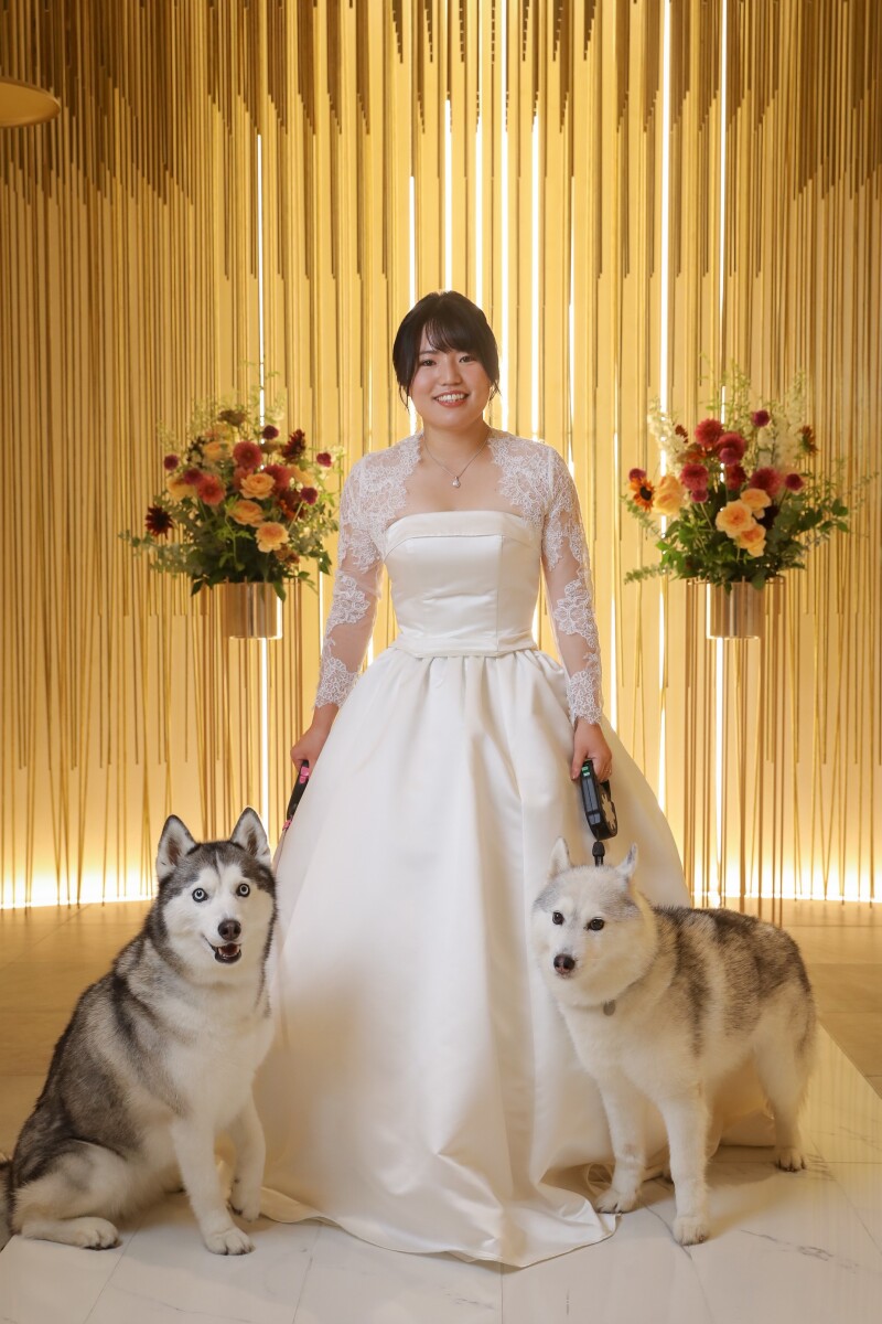 新婦さんとのスリーショット