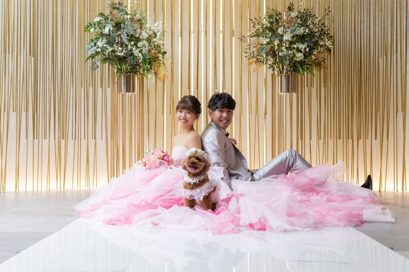 ワンちゃんとお座りショット