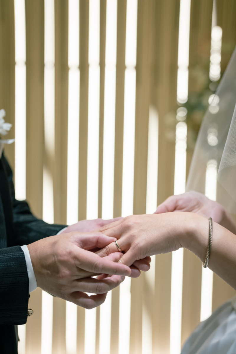 指輪交換の様子