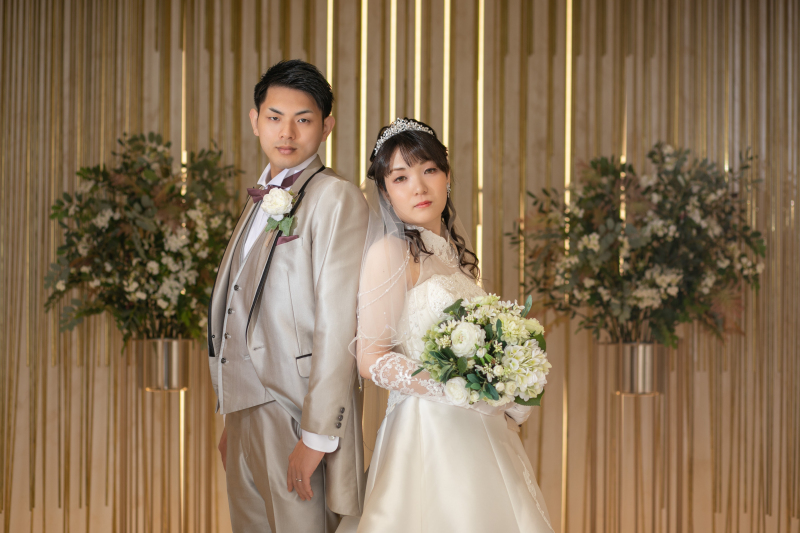 背中合わせショット