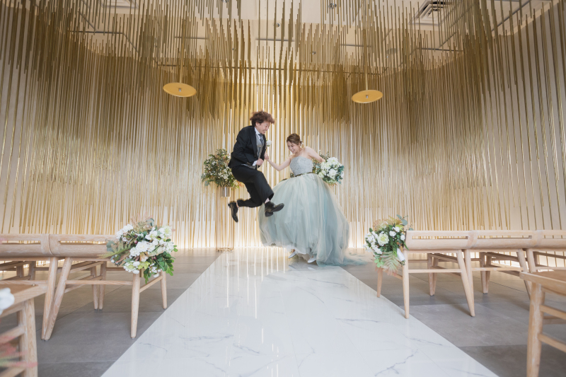 オーバーカラードレス（グリーンミスト）