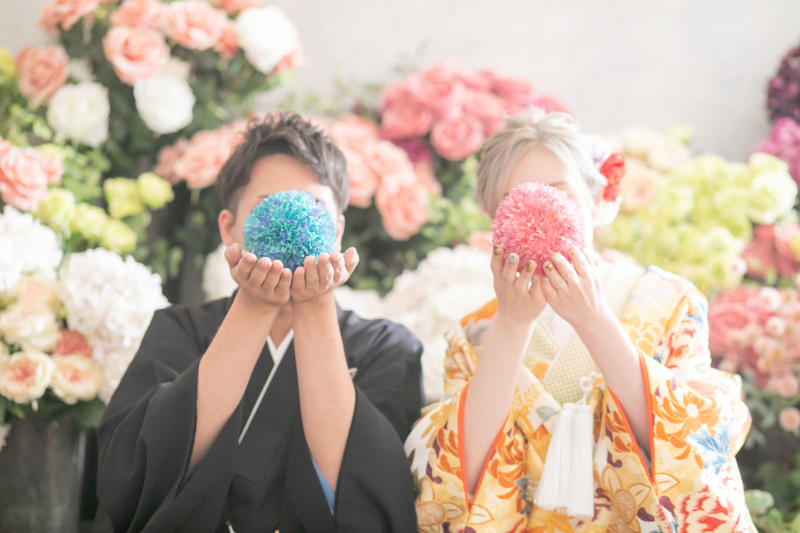 顔隠しショット