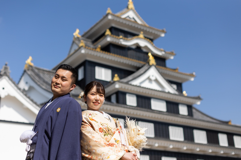 不等辺五角形の天守台に築かれた天守