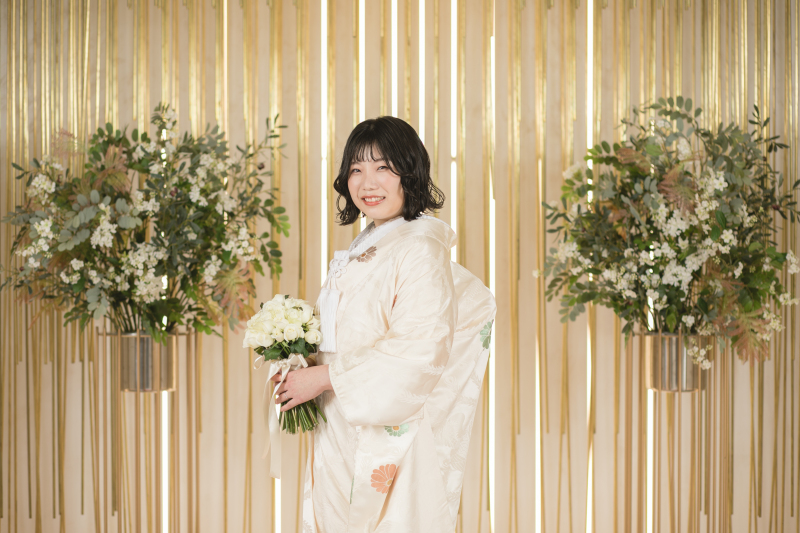 白色のお花で白無垢がより華やかに☆