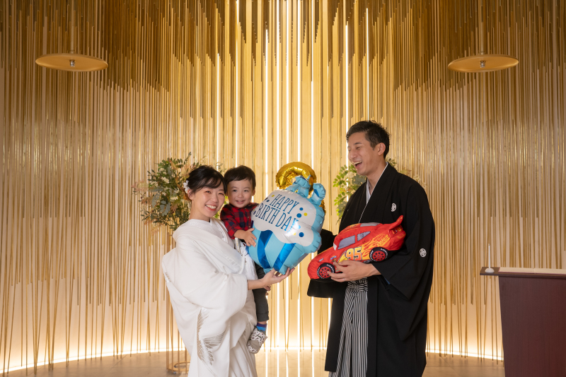 持込グッズでお祝い