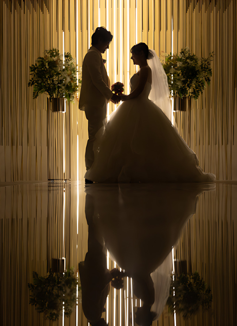 おふたりの影と