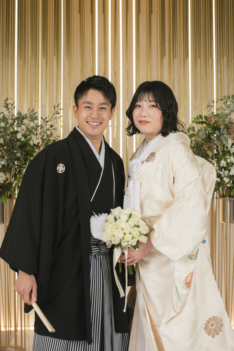 和装+生花ブーケ