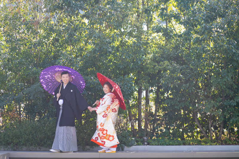 晴れの屋上庭園は最高