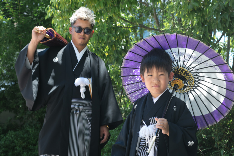 新郎様とお子様