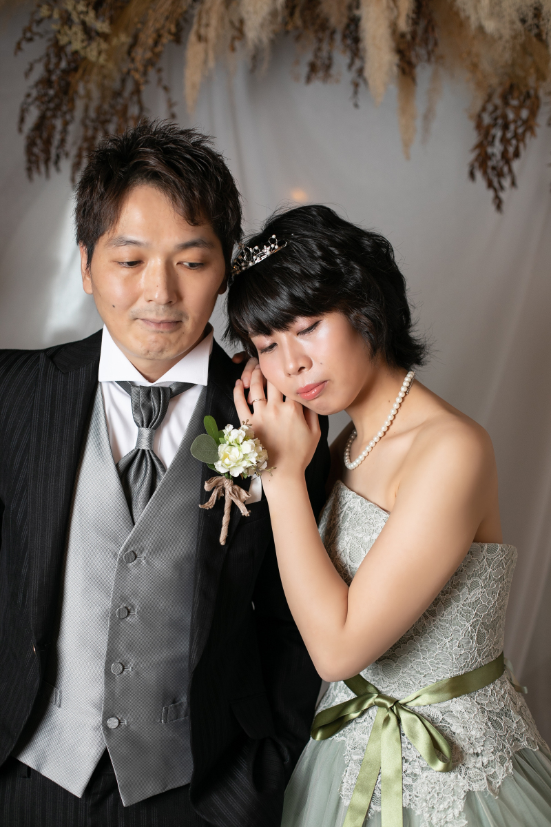 オーバーカラードレス（グリーンミスト）