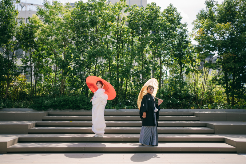 屋上でのロケーション撮影