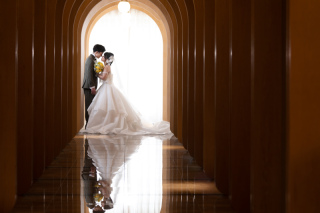 洋装２点　前撮りプラン（ウエディング＆カラードレス）プチロケーション付