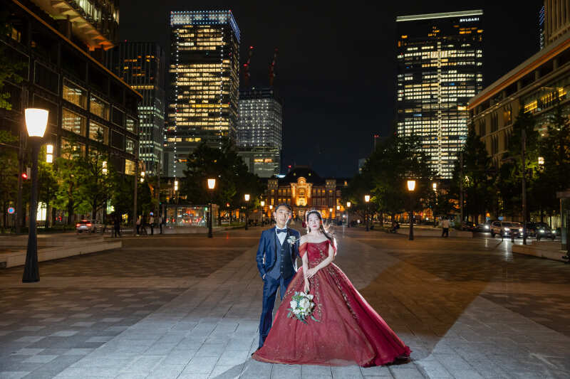 東京駅舎前に移動して撮影再開♪