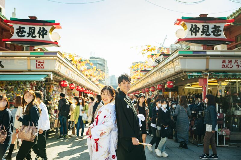 仲見世通りで、浅草らしい1枚♪