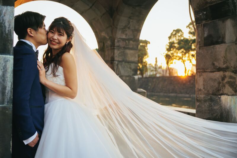 定番の和田倉門♪夕陽とロマンティックに