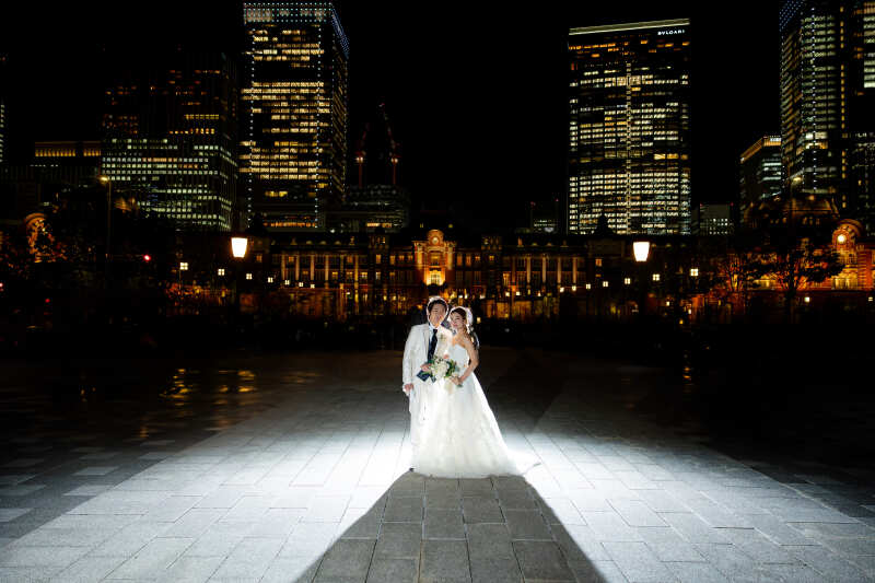 東京駅舎前で撮影フィニッシュ!