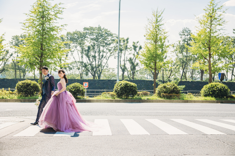 丸の内周辺の交差点で。