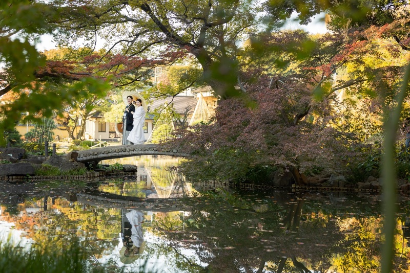 時代を超えて愛される肥後細川庭園で。