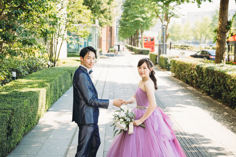 街路樹の緑彩る道で♪