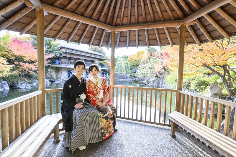 六角浮見堂から撮影スタート!