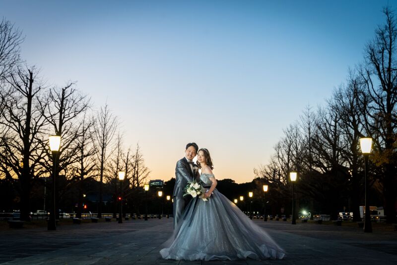 美しい夕暮れ時から撮影スタート♪