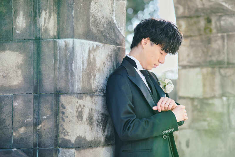 お次はご新郎様のソロカット！