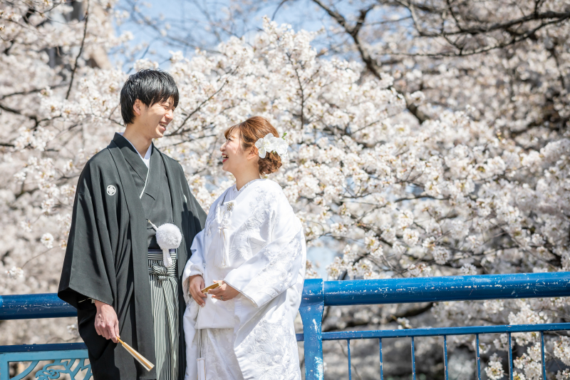 桜×和装×目黒川