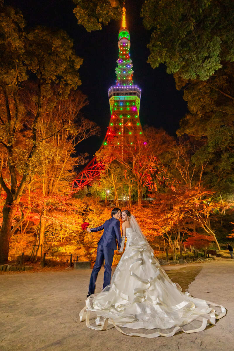 時間によってライトアップの色が変わるのも楽しみ♪