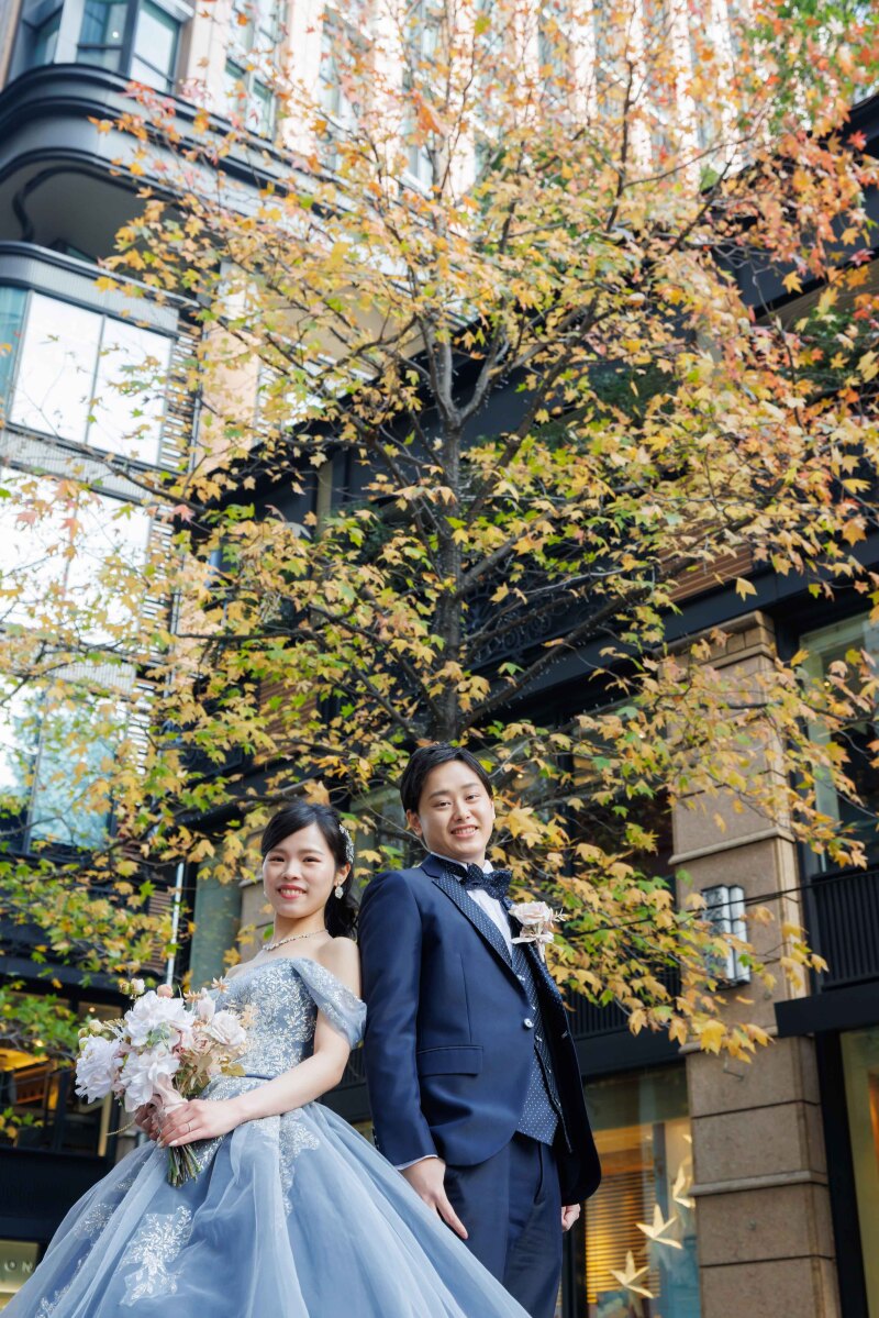 爽やかなブルーのコーディネートが素敵♡