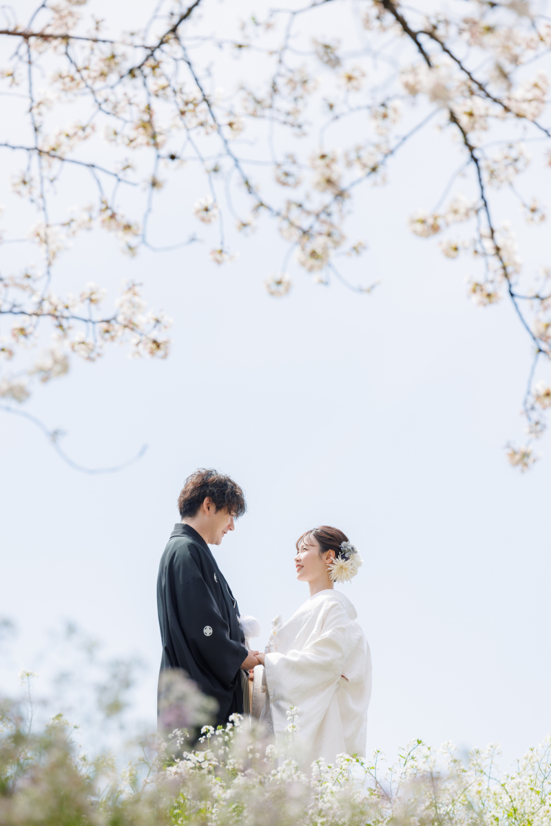 青空に桜が美しい1枚♡